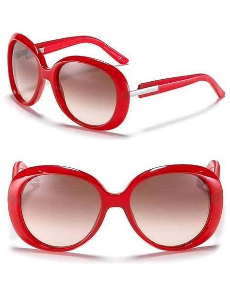 red gucci glasses|red gucci sunglasses women.